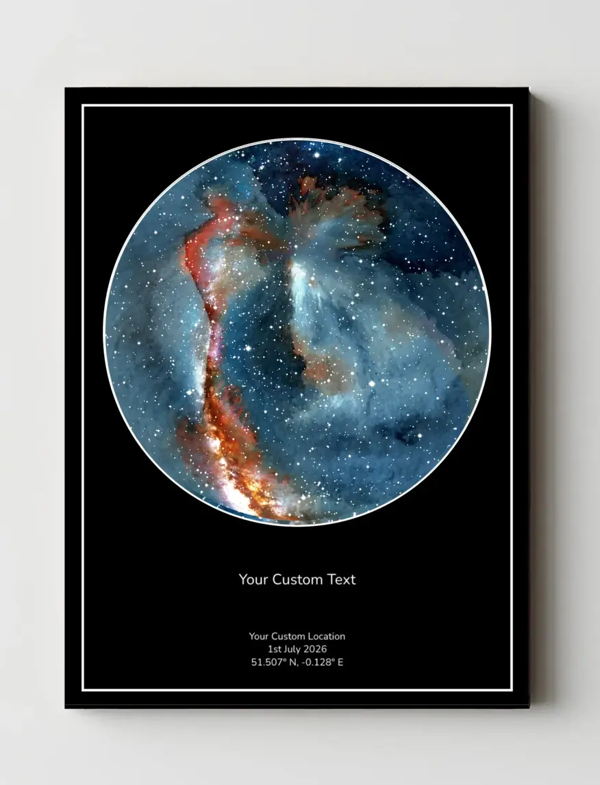 Watercolour star map