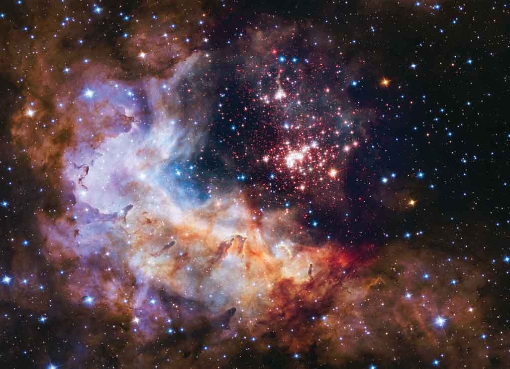 A picture celebrating the Hubble 25th Anniversary, capturing celestial fireworks.