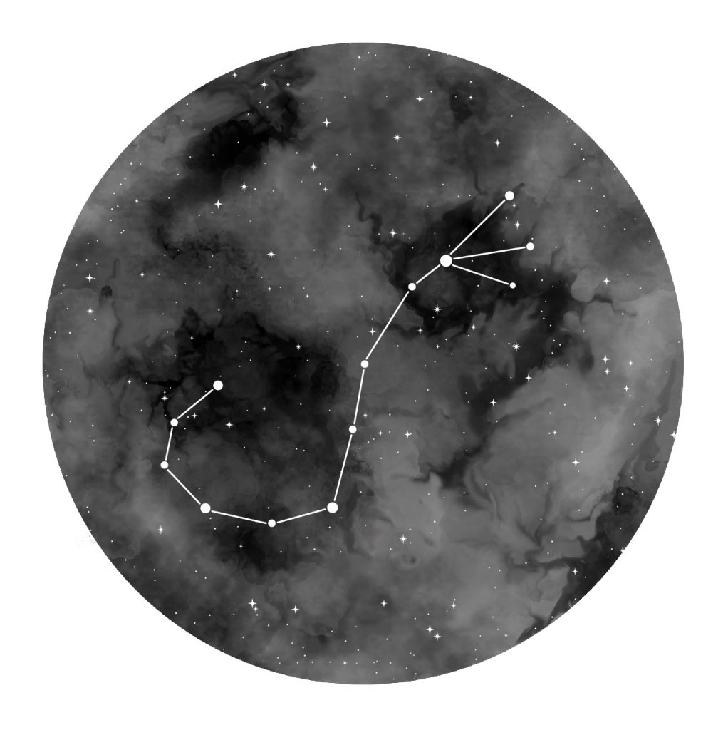 A picture of the Scorpio symbol.