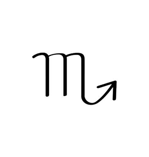 A picture of the Scorpio symbol.