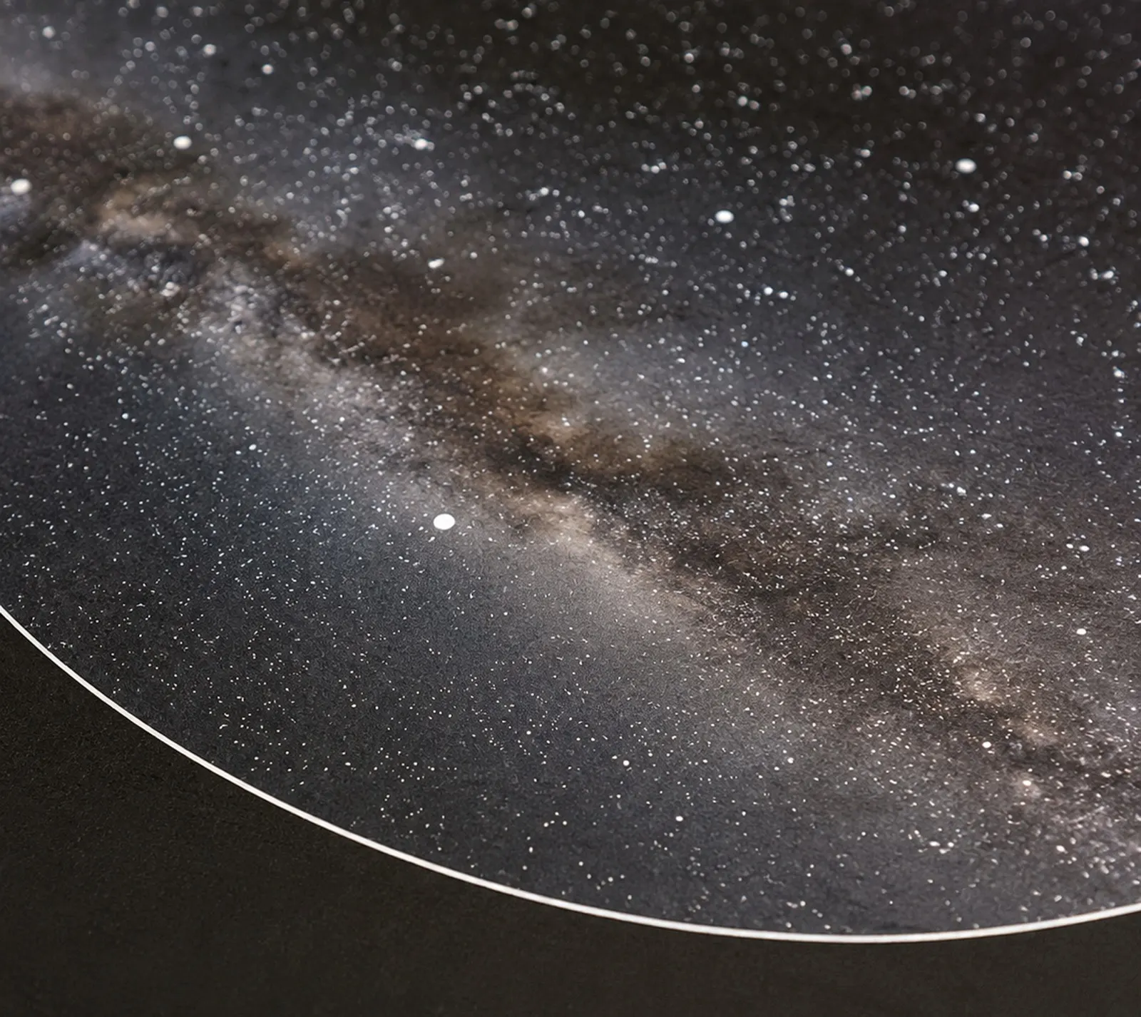 Close-up of a Picture the Stars printed star map showing stars and the Milky Way